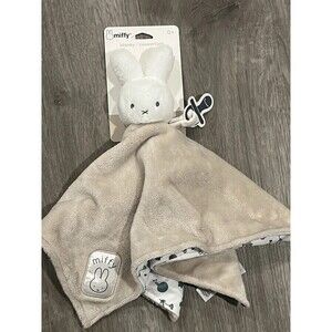Miffy Plush Bunny Lovey Pacifier Loop Baby Blanket Beige Garden Small Animals